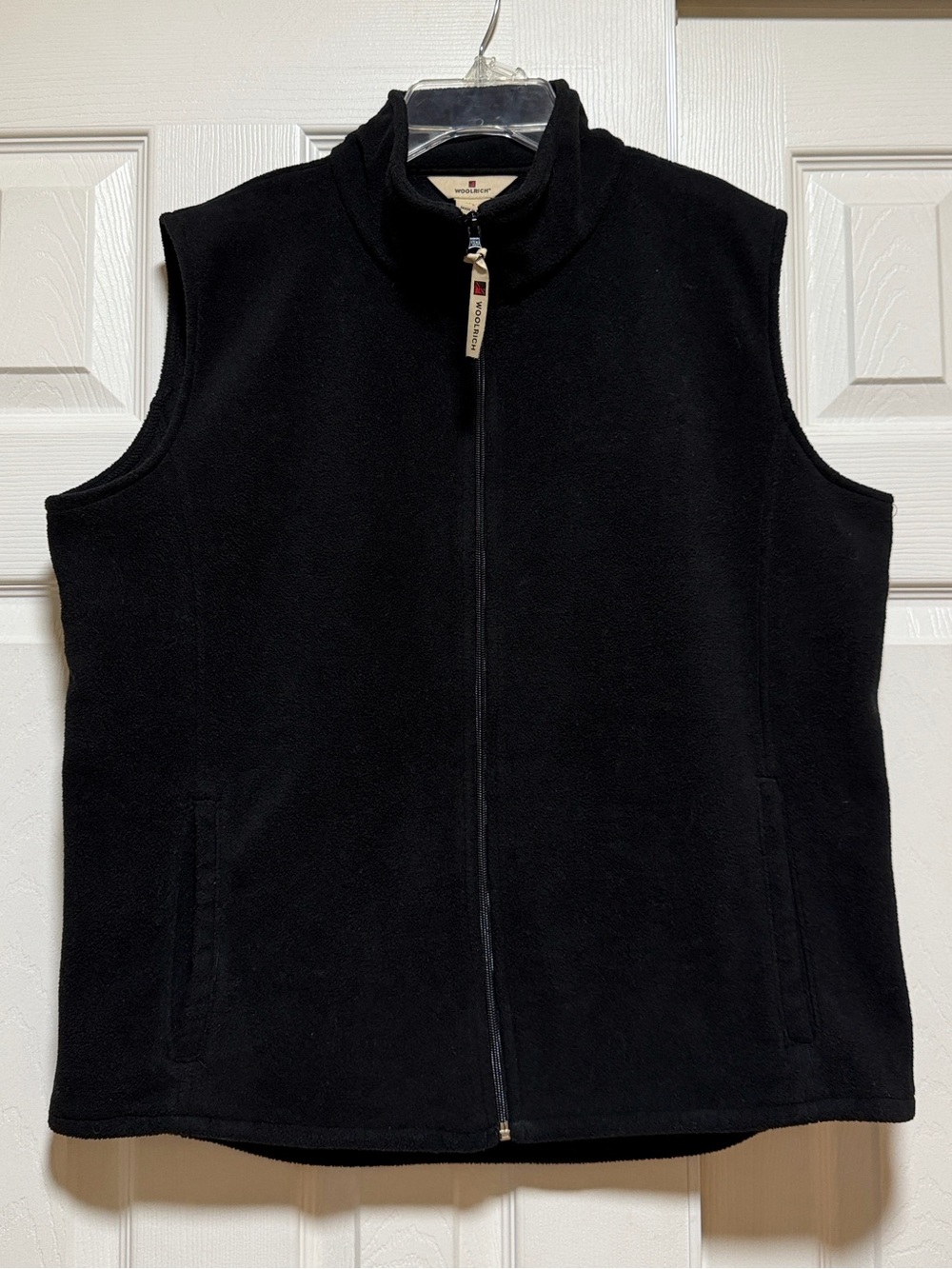 Woolrich Fleece‎ Vest Black Full Zip Gorpcore Outdoors Hiking - Size Large